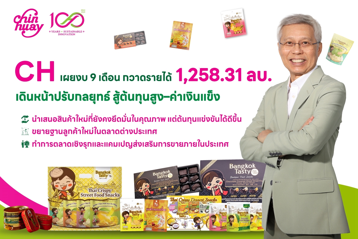 CH เผยผลประกอบการงวด 9 เดือน ปี 68 กวาดรา...