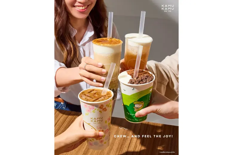 คามุ คามุ รีแบรนด์ครั้งใหญ่ในรอบ 14 ปี ท้าชิงส่วนแบ่งตลาดชานม-กาแฟ ดันแบรนด์ไทยเข้าถึงคนรุ่นใหม่ ชูจุดแข็ง "คุณภาพ ความสดใหม่ ในราคาเข้าถึงได้"