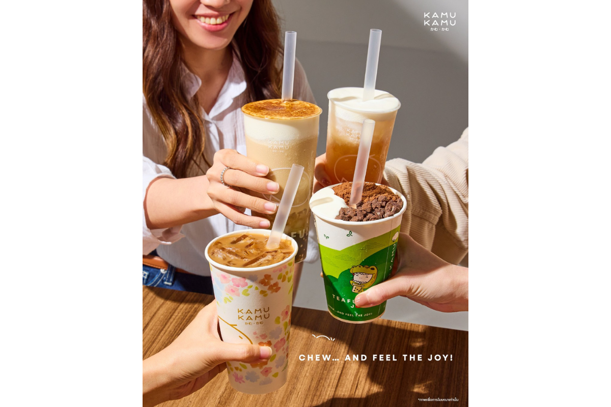คามุ คามุ รีแบรนด์ครั้งใหญ่ในรอบ 14 ปี ท้าชิงส่วนแบ่งตลาดชานม-กาแฟ ดันแบรนด์ไทยเข้าถึงคนรุ่นใหม่ ชูจุดแข็ง "คุณภาพ ความสดใหม่ ในราคาเข้าถึงได้"