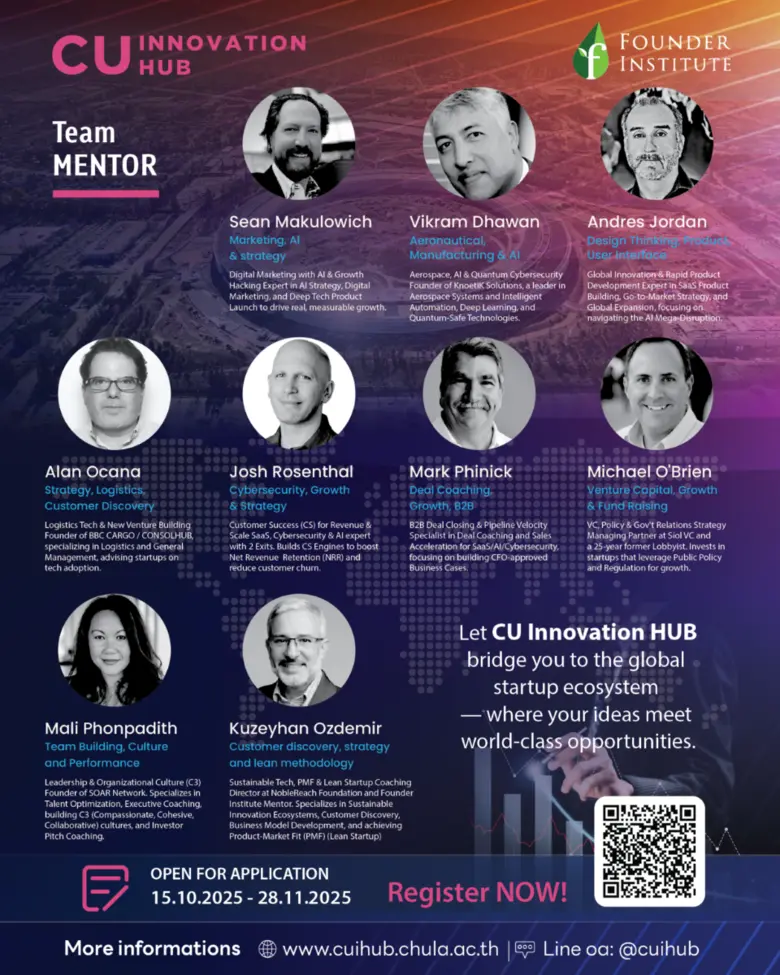 CU Innovation Hub launches online accelerator program for Thai startups