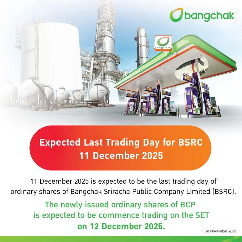 Bangchak Corporation Public Company Limited announc...