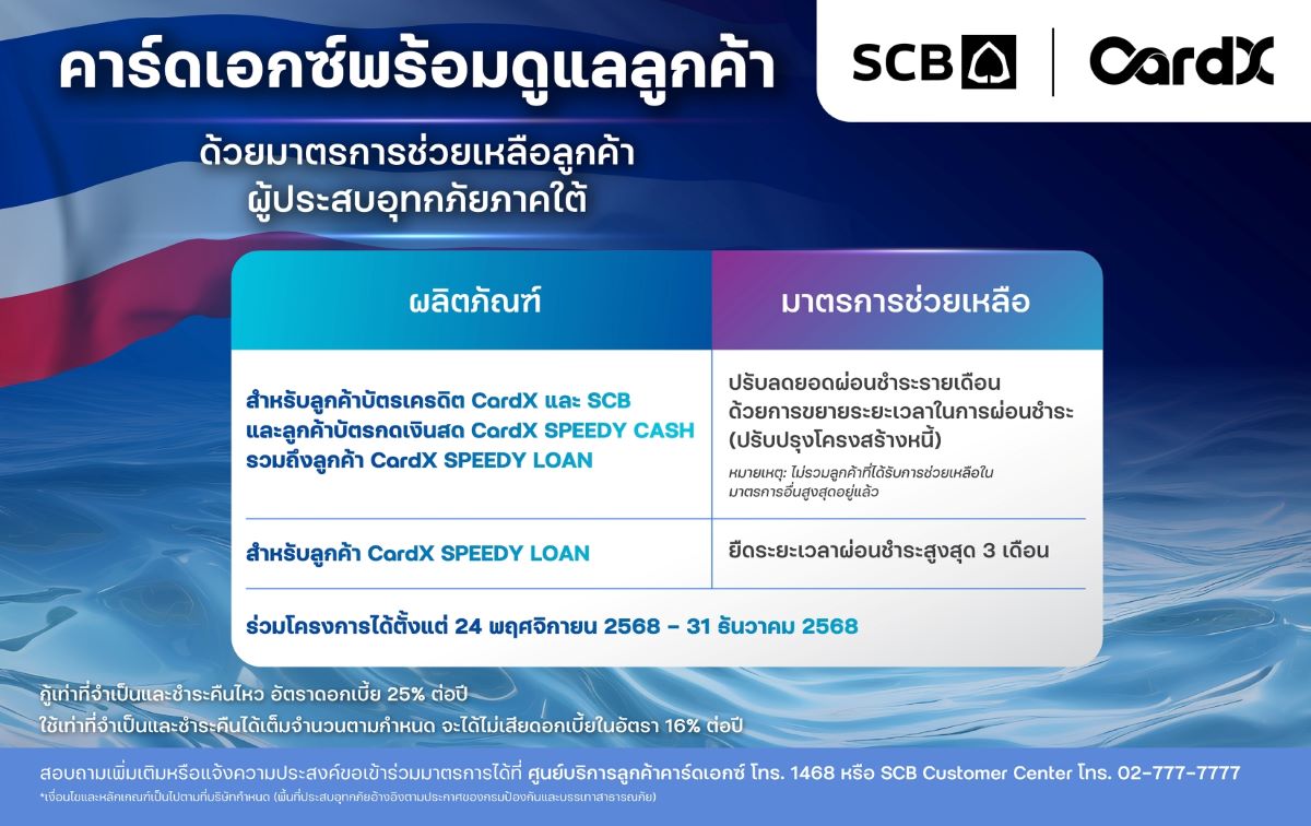 บริษัท คาร์ด เอกซ์ จำกัด ห่วงใยลูกค้าและผ...