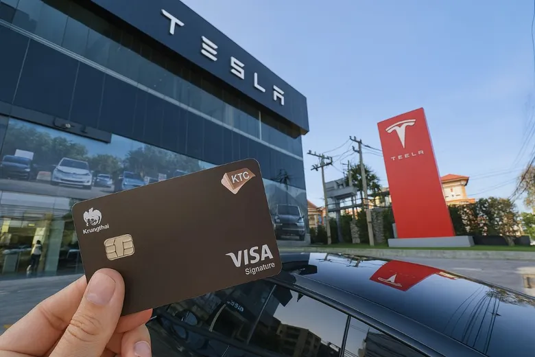 เคทีซีผนึกเทสลามอบสิทธิพิเศษจัดเต็มให้สาย EV รับคะแนน x2 และเครดิตเงินคืน 13%