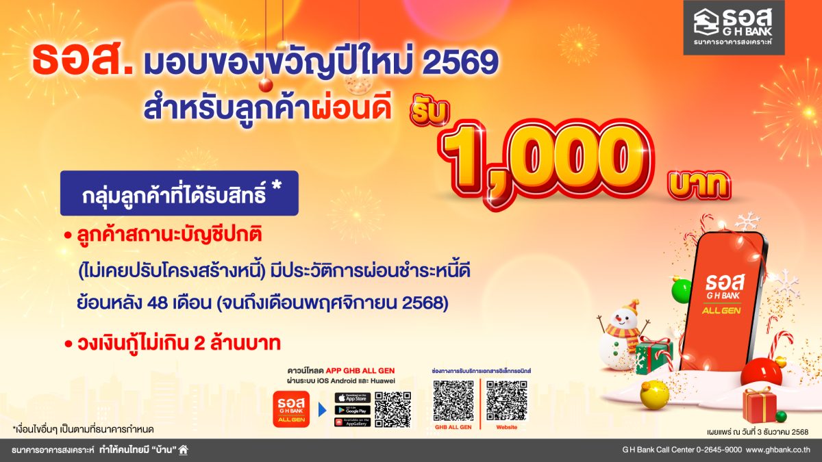ธนาคารอาคารสงเคราะห์ (ธอส.) มอบของขวัญปีใ...