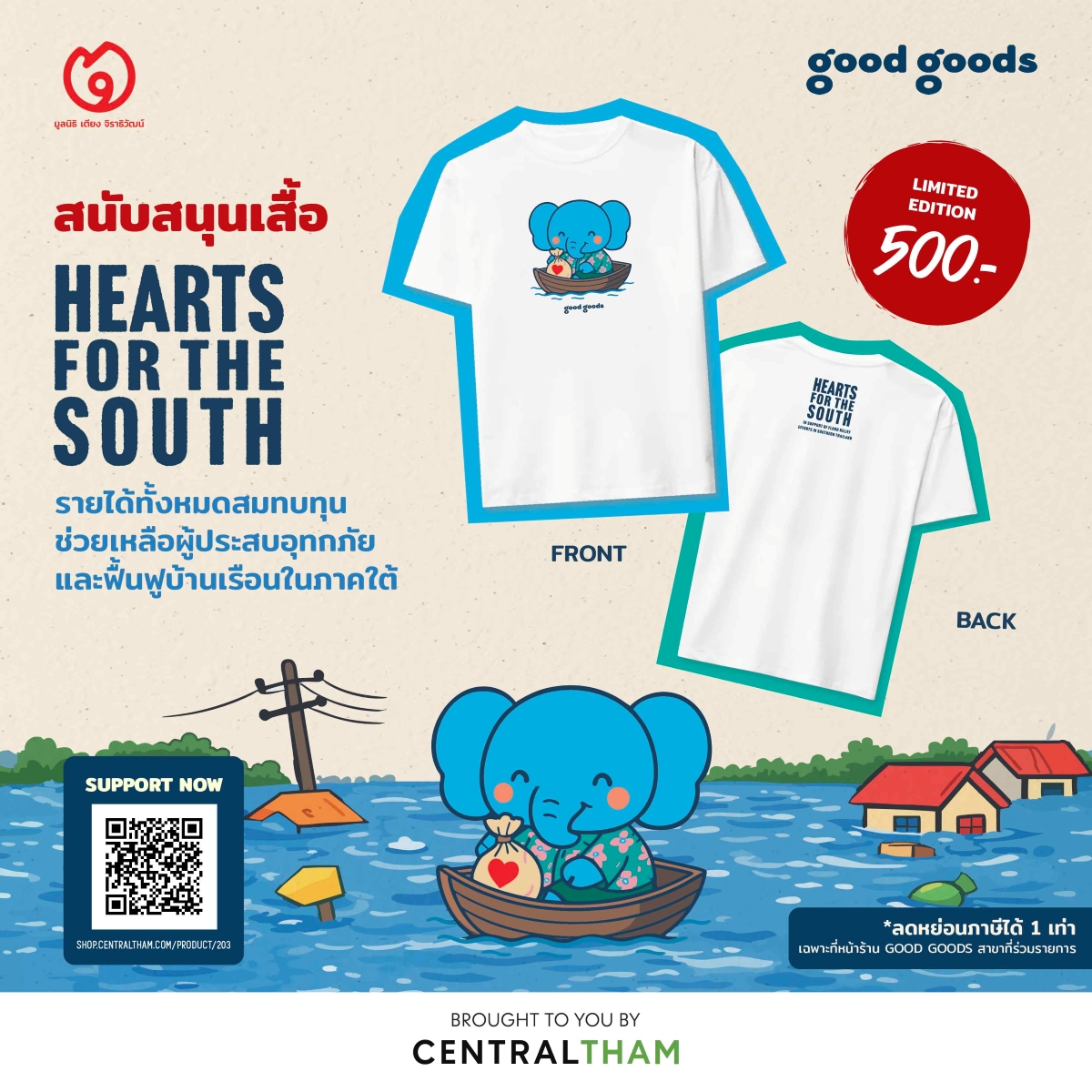 จากสถานการณ์อุทกภัยในพื้นที่ภาคใต้ซึ่งส่ง...