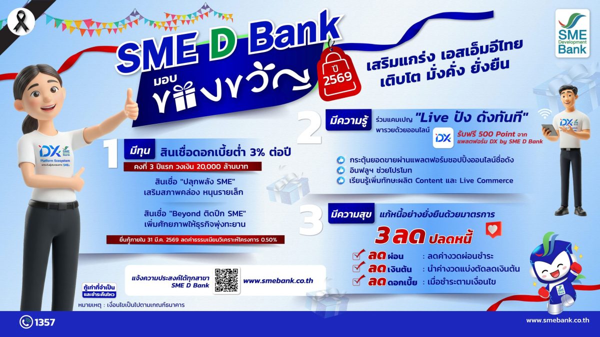 SME D Bank จัดชุดของขวัญปีใหม่ 2569 เพื่อ...