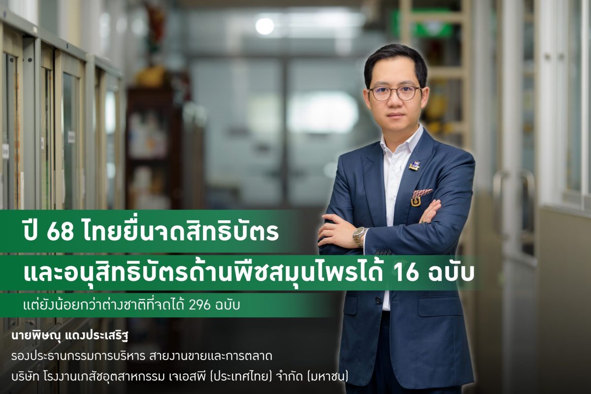 แนะคนไทยเร่งนำนวัตกรรมสมุนไพรจดสิทธิบัตรห...