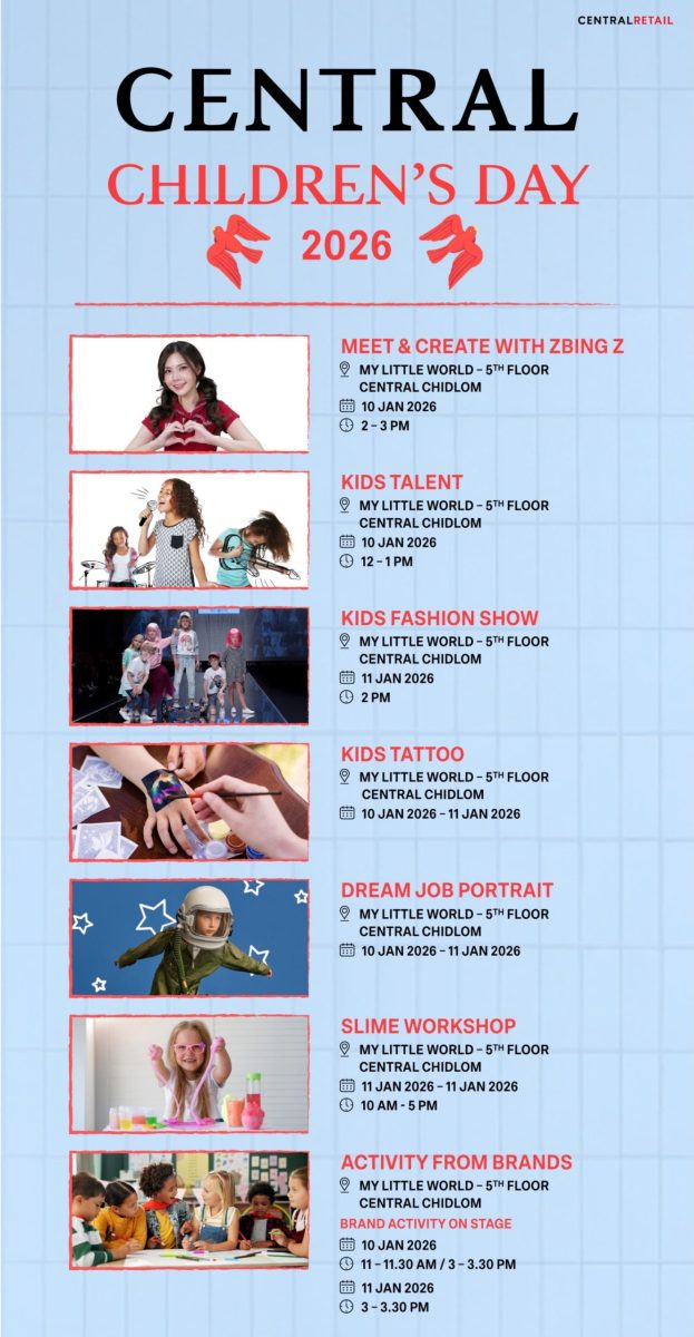 วันเด็กนี้ห้างเซ็นทรัลชิดลม เปิดเวที KIDS FASHION SHOW "น้องณิริน-น้องแสนดี" สร้างสีสันในงาน CENTRAL CHILDREN'S DAY 2026