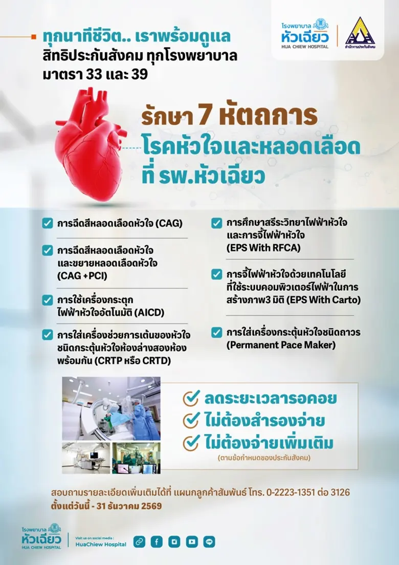 โรงพยาบาลหัวเฉียว ได้รับความไว้วางใจจากสำ...