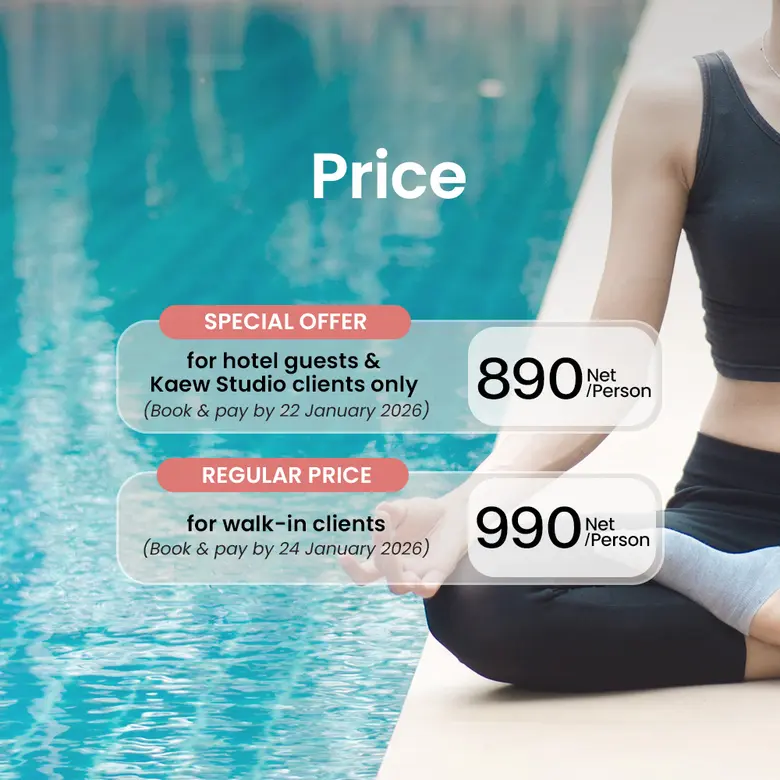 สเตย์บริดจ์ สวีท แบงค็อก สุขุมวิท ร่วมกับ Kaew Pilates Studio ขอเชิญร่วมกิจกรรม "Soak &amp; Stretch" สัมผัสประสบการณ์พิลาทิสริมสระน้ำและกิจกรรมเพื่อสุขภาพ