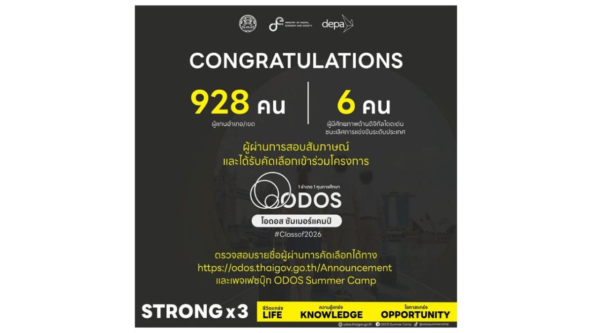 โครงการ ODOS Summer Camp (Class of 2026) ...