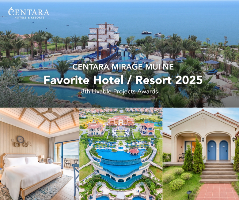 เซ็นทารา มิราจ รีสอร์ท มุยเน่ รับมอบรางวัล "โรงแรมย...