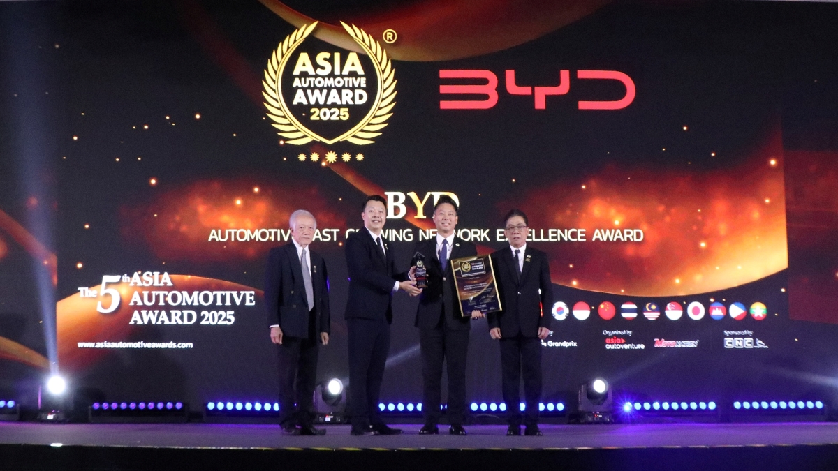 บีวายดี ประเทศไทย คว้าสองรางวัลจาก Asia A...