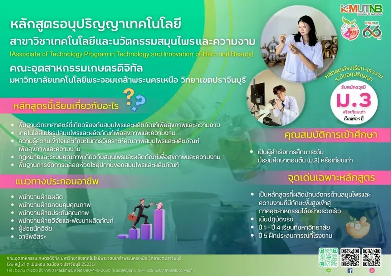 คณะอุตสาหกรรมเกษตรดิจิตอล มหาวิทยาลัยเทคโ...