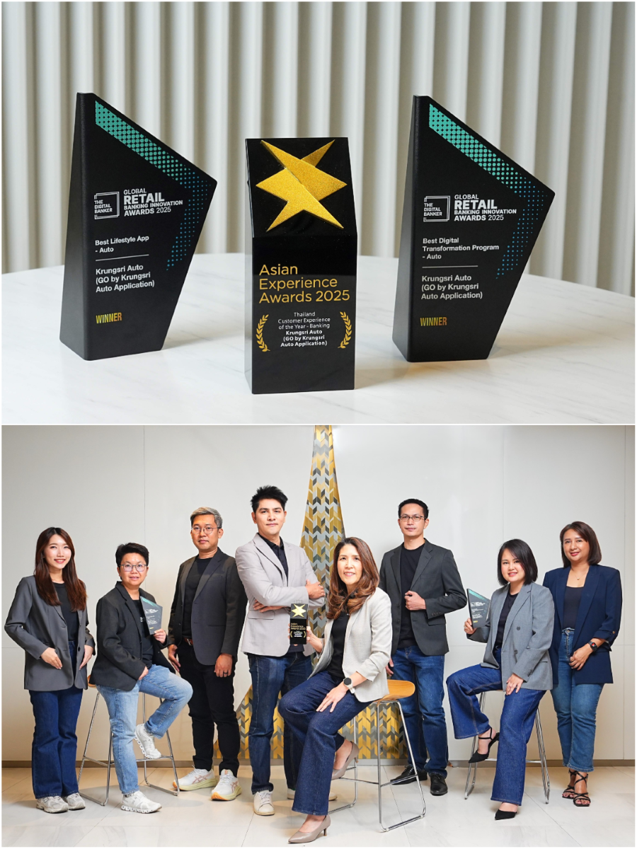 "กรุงศรี ออโต้" ตอกย้ำผู้นำ Digital Market Shaper ส่ง "แอป โก บาย กรุงศรี ออโต้" คว้า 3 รางวัลระดับโลก