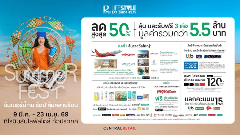 โรบินสันไลฟ์สไตล์ เปิดแคมเปญ "Robinson Lifestyle Summer Fest