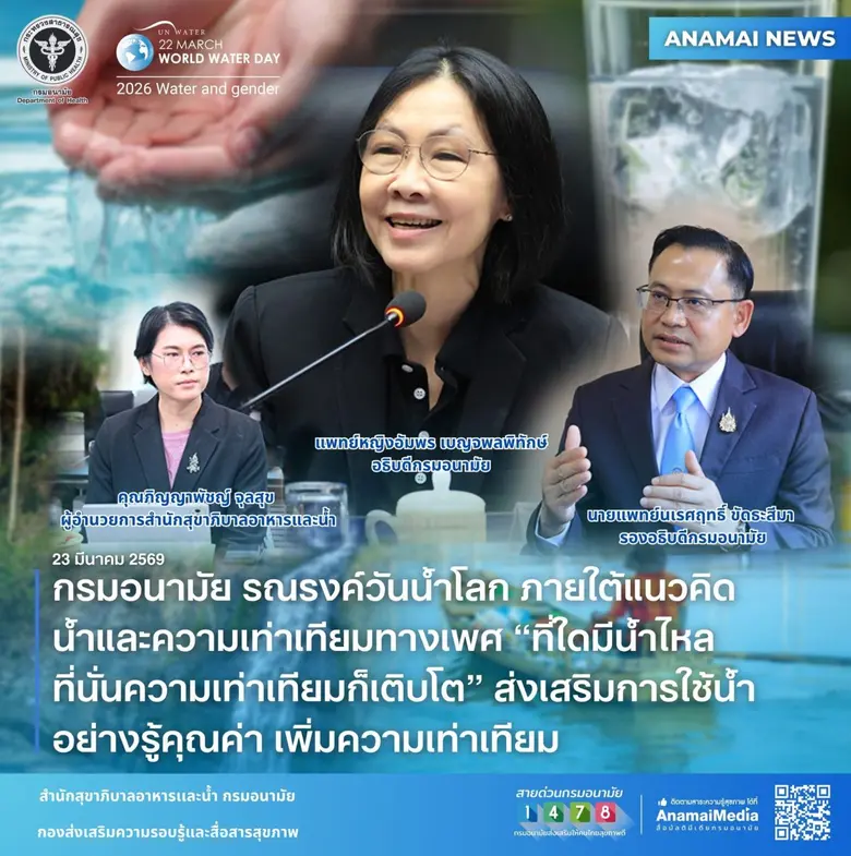 กรมอนามัย กระทรวงสาธารณสุข มุ่งผลักดันการเข้าถึงน้ำ...