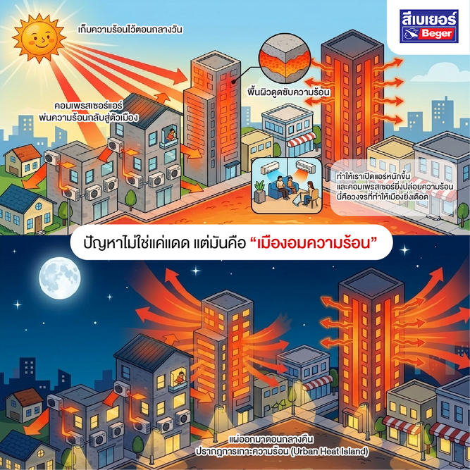 อากาศร้อนทะลุปรอทขนาดนี้... บ้านคุณกลายเป็น 'เตาอบ' ไปแล้วหรือยัง? นี่คือเหตุผลที่ Beger ลงทุนวิจัยและพัฒนานวัตกรรมสี BegerCool