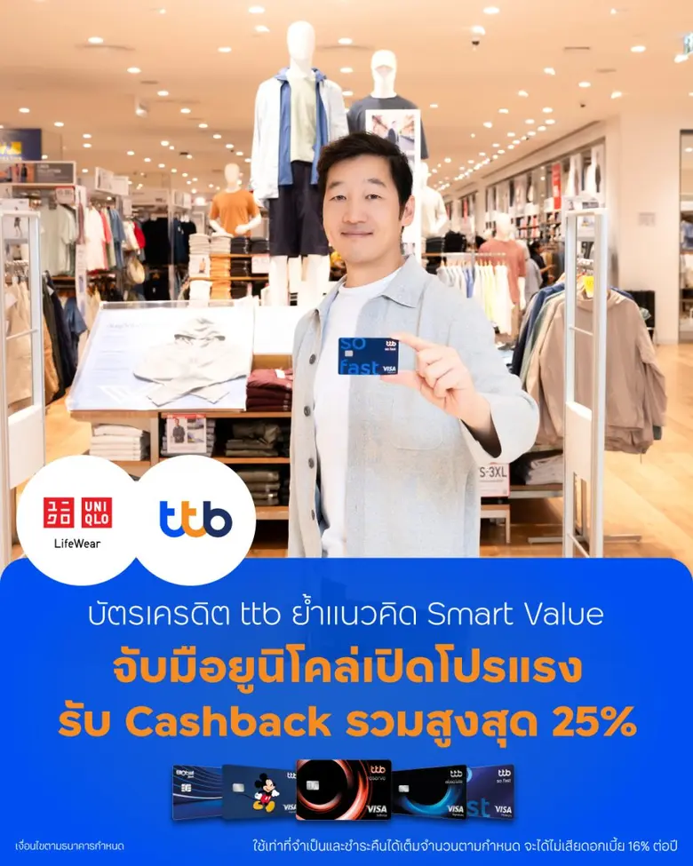 บัตรเครดิต ttb รุกตลาดไลฟ์สไตล์แฟชันให้ลูกค้ามีชีวิ...
