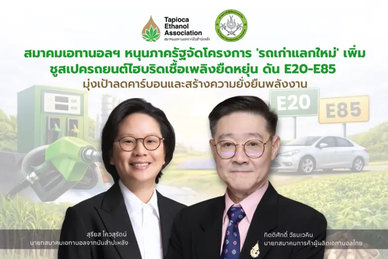 สมาคมการค้าผู้ผลิตเอทานอลไทย ร่วมกับสมาคมเอทานอลจาก...