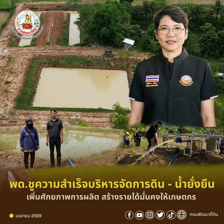กรมพัฒนาที่ดิน เดินหน้าบรรเทาปัญหาภัยแล้ง...