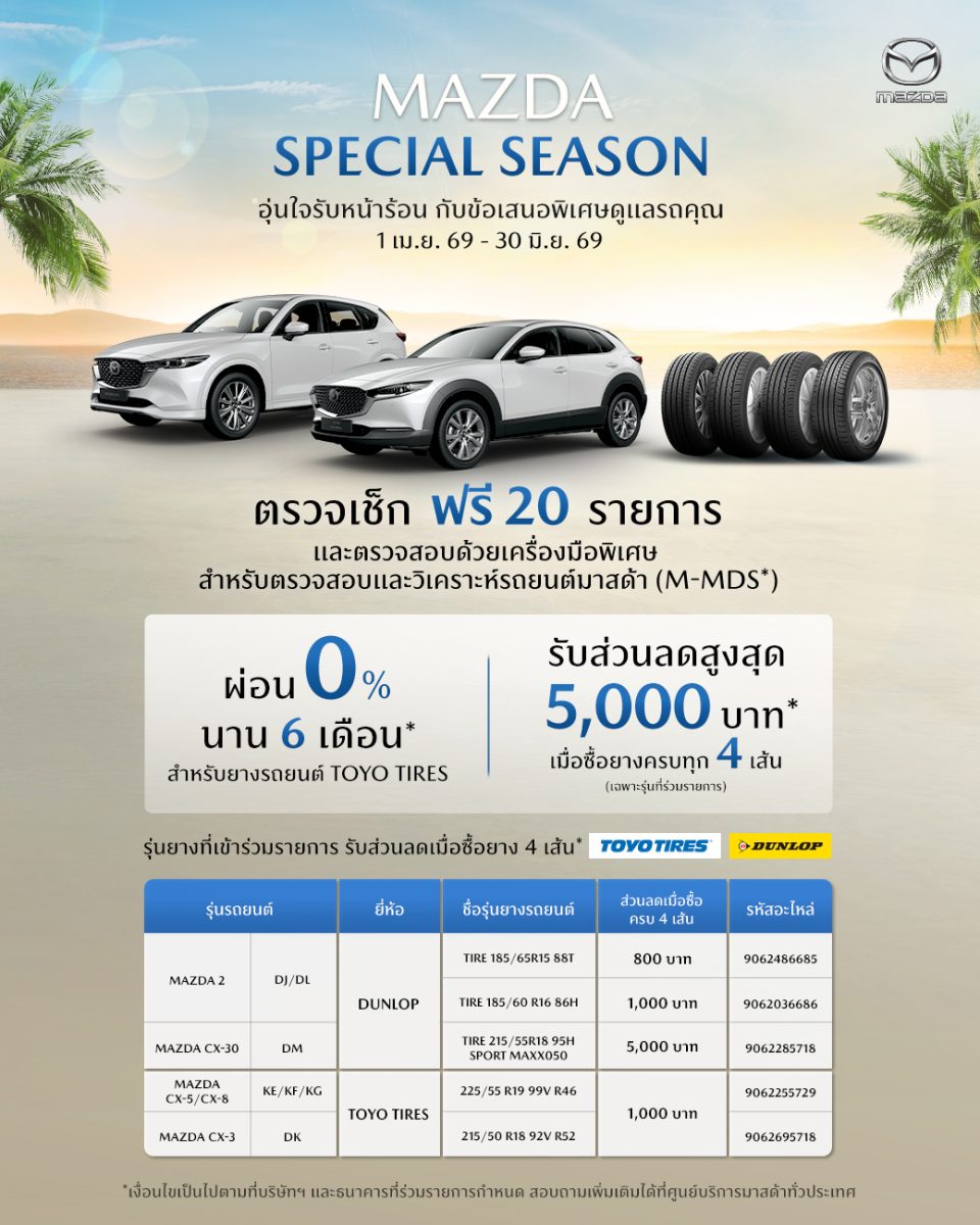 มาสด้าห่วงใยลูกค้า จัดแคมเปญ "MAZDA SPECI...