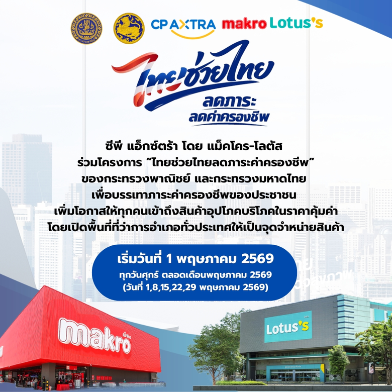 "แม็คโคร-โลตัส" ภายใต้ บริษัท ซีพี แอ็กซ์...
