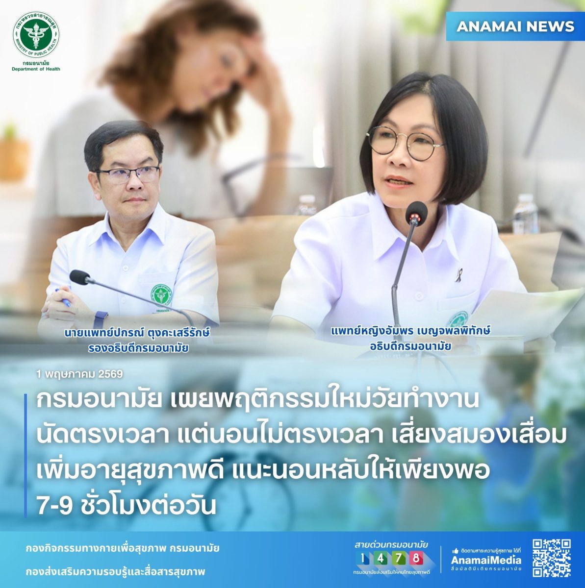 กรมอนามัย กระทรวงสาธารณสุข เผยพฤติกรรมใหม...