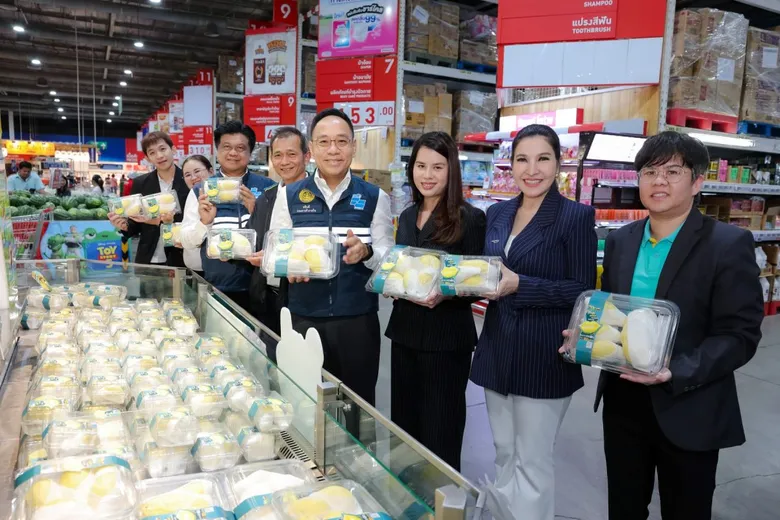 แม็คโคร-โลตัส ภายใต้ ซีพี แอ็กซ์ตร้า ตั้งเป้ารับซื้อทุเรียนจากเกษตรกรชาวสวนตลอดปีกว่า 22 ล้านกิโลกรัม