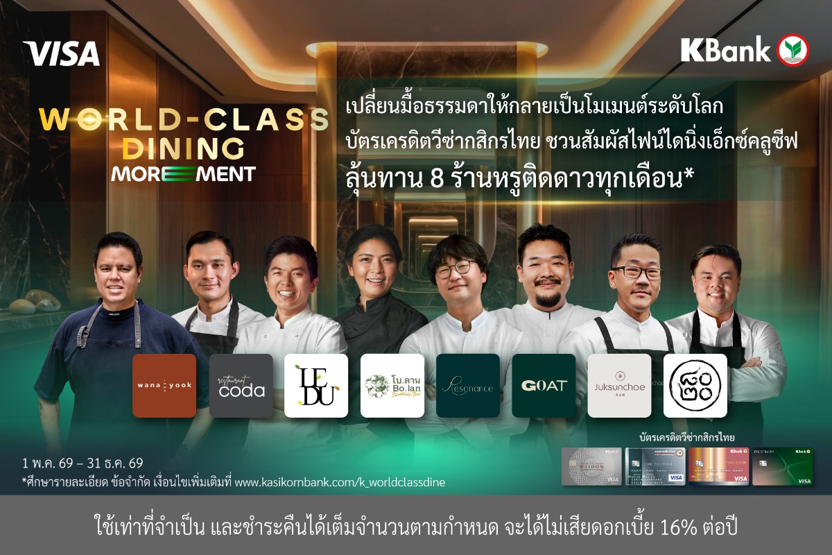 ลุ้นทาน 8 ร้านหรูติดดาวทุกเดือน บัตรเครดิ...