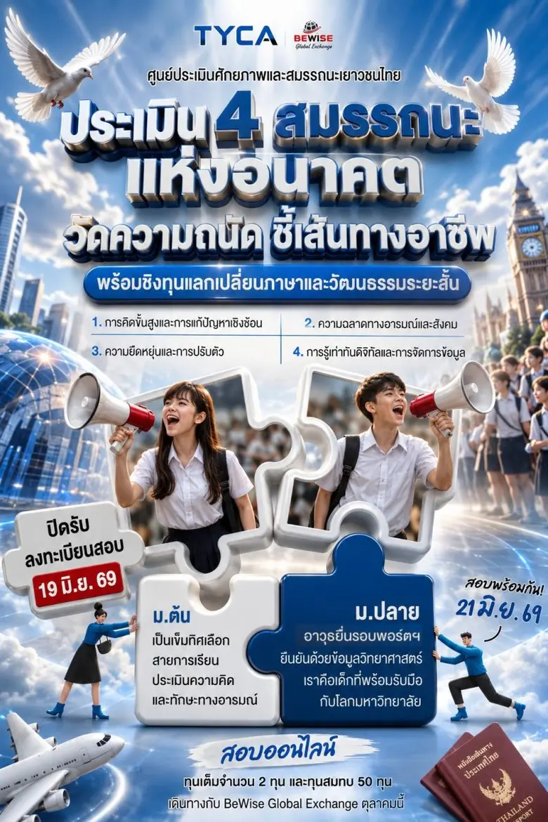 TYCA ศูนย์ประเมินศักยภาพและสมรรถนะเยาวชนไทย (Thai Y...
