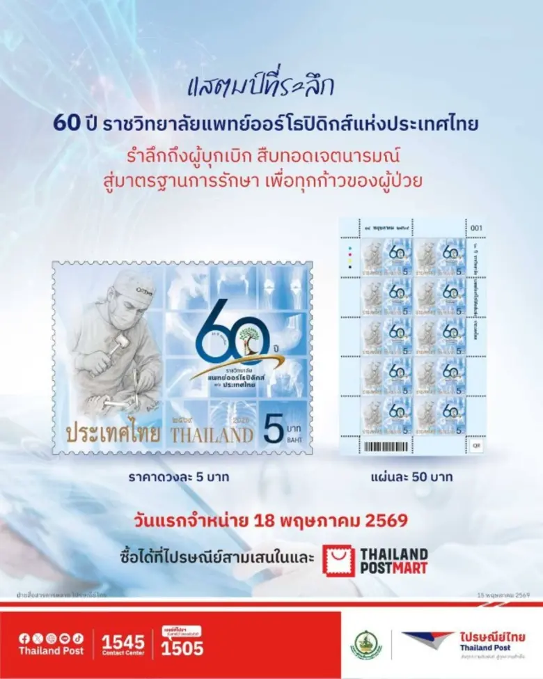 บริษัท ไปรษณีย์ไทย จำกัด จัดทำตราไปรษณียา...