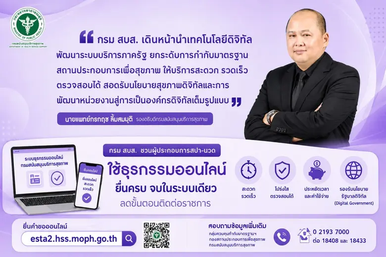กรมสนับสนุนบริการสุขภาพ (กรม สบส.) กระทรวงสาธารณสุข...