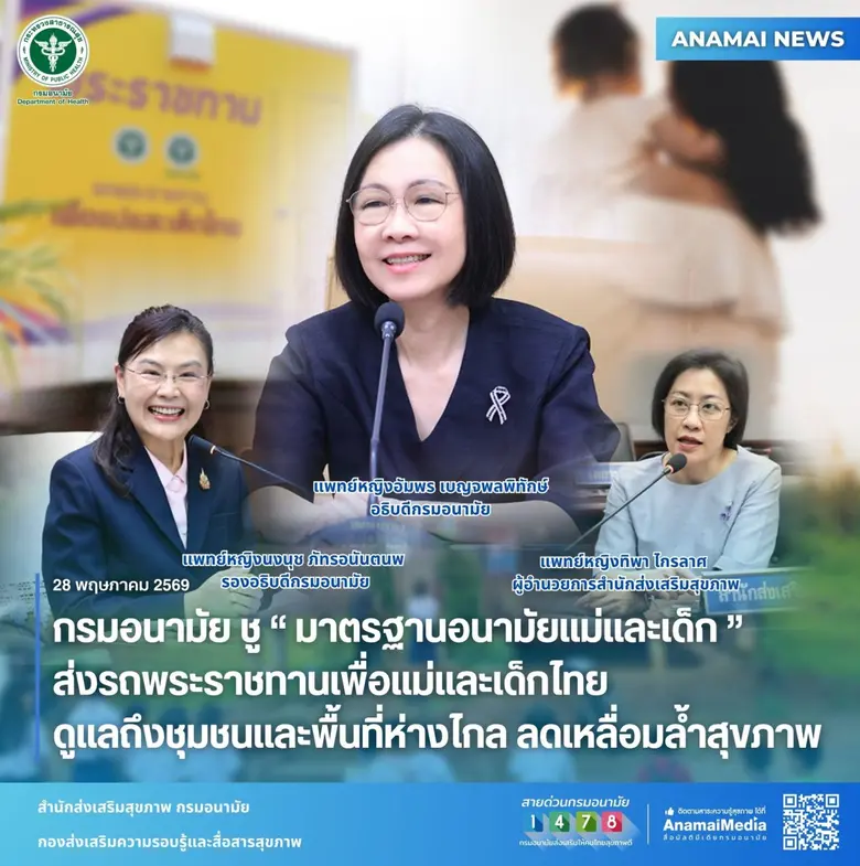 กรมอนามัย กระทรวงสาธารณสุข ขับเคลื่อน "มา...