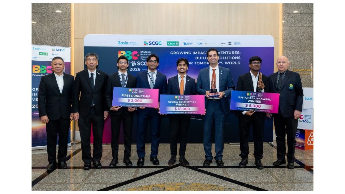 "Imagine Devices" from the University of Texas at Austin The Global Competition Winner of the Bangkok Business Challenge 2026 Powered by SCGC