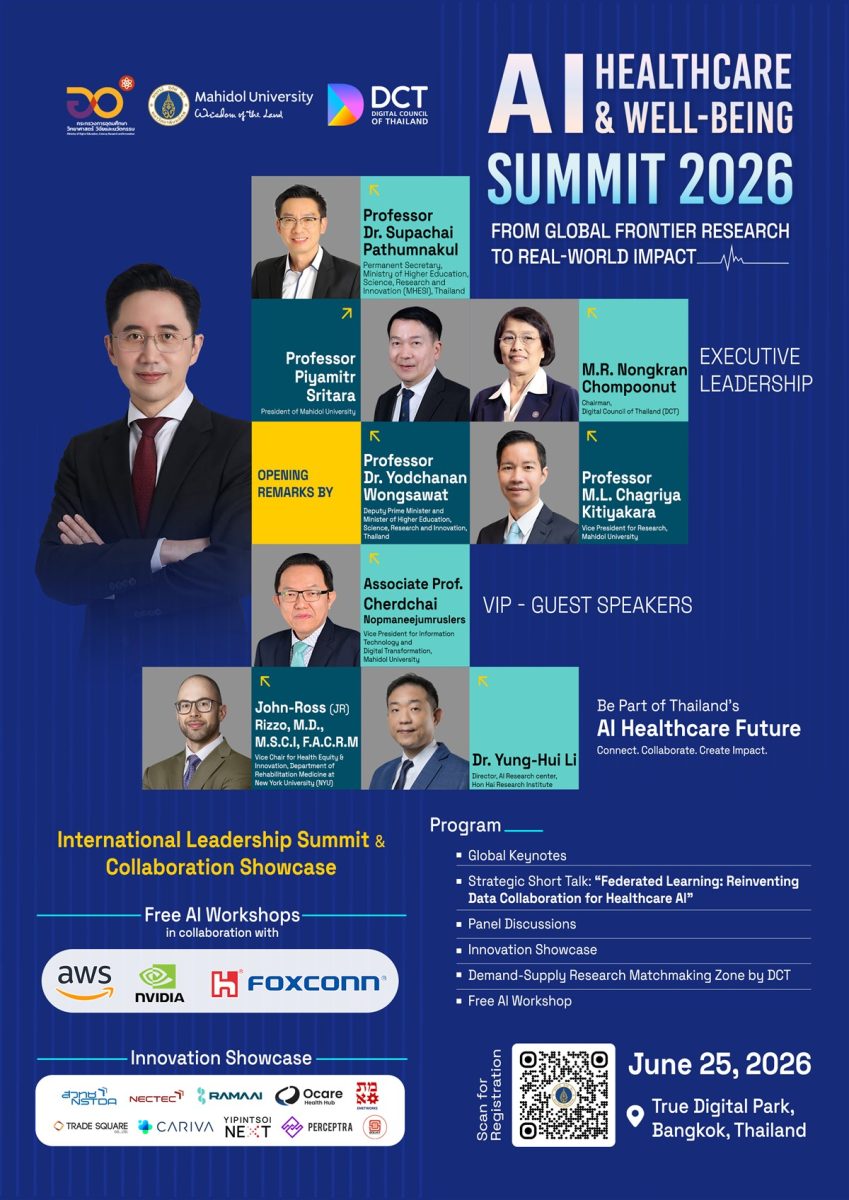ขอเชิญร่วมงาน AI Healthcare &amp; Well-being Summit 2026
