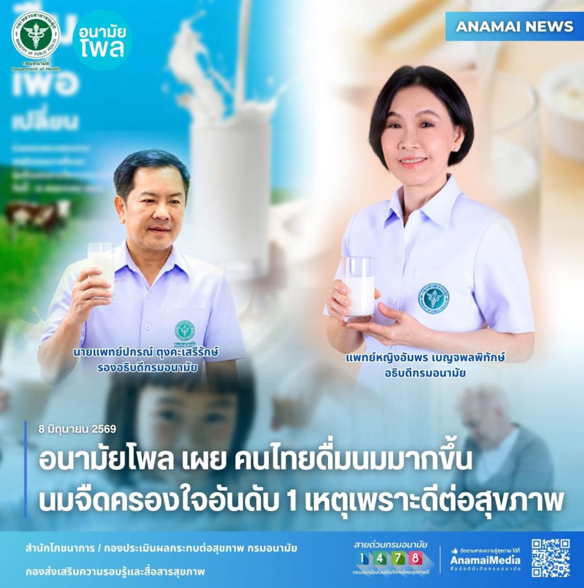 กรมอนามัยเผยผลสำรวจอนามัยโพล ปี 2569 พบคน...
