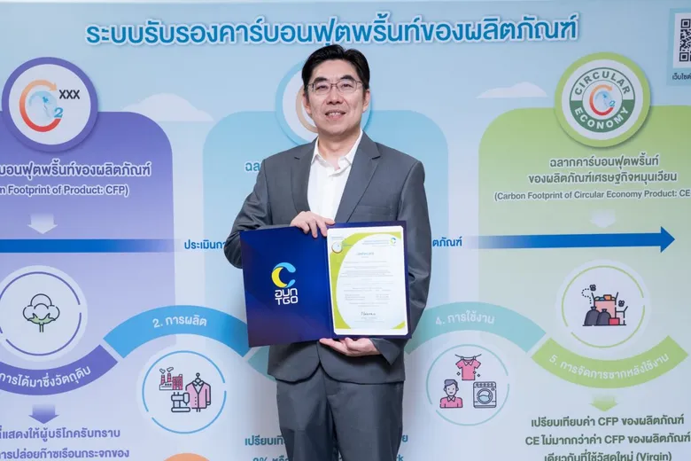 RBF โชว์ศักยภาพ คว้า 3 ใบประกาศคาร์บอนฟุตพริ้นท์ "ผลิตภัณฑ์และองค์กร" ตอกย้ำผู้นำองค์กรสีเขียว