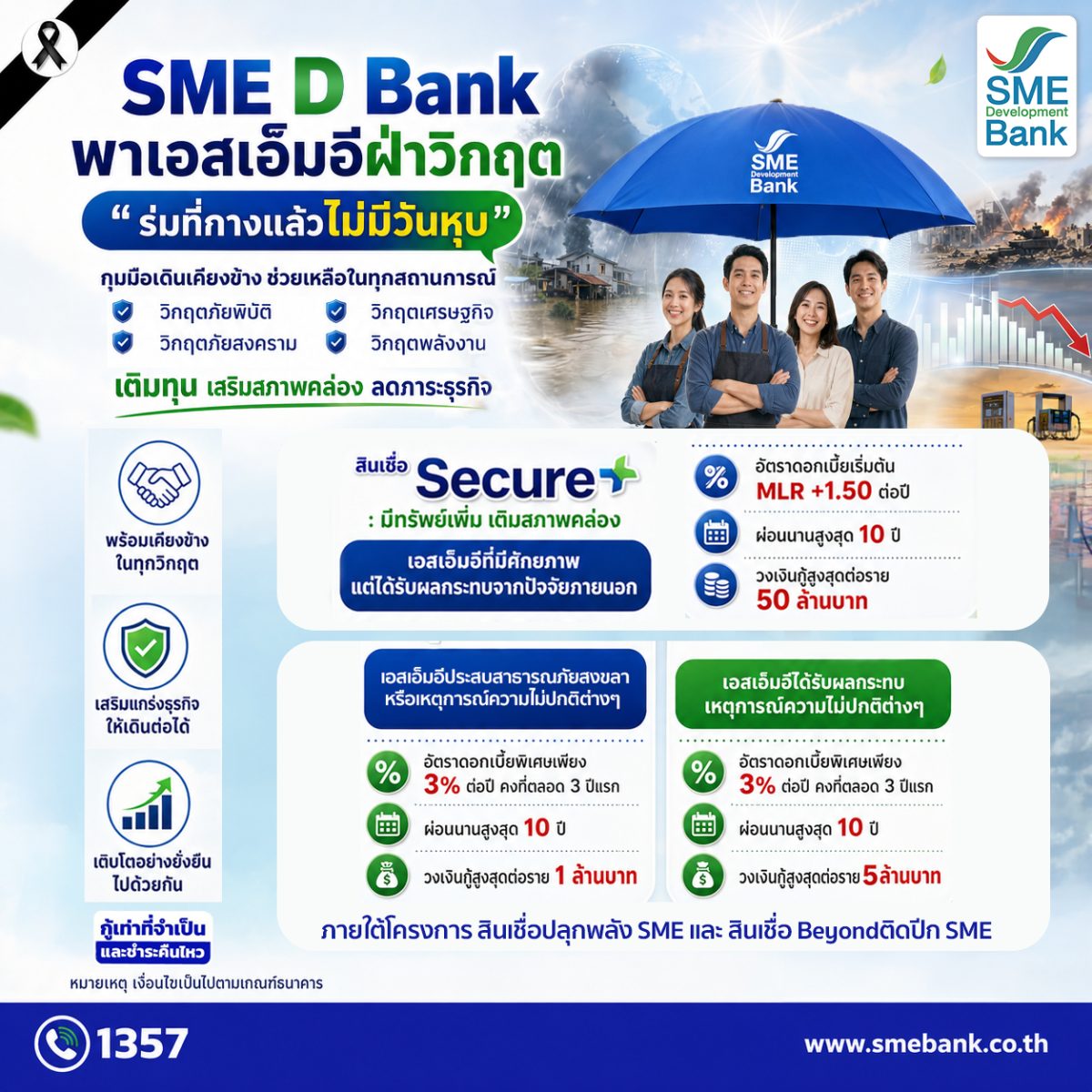 SME D Bank ขับเคลื่อนนโยบายรัฐบาล และ ธปท...