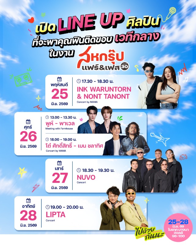 "สหกรุ๊ป แฟร์ & เฟส ครั้งที่ 30" มอบประสบ...