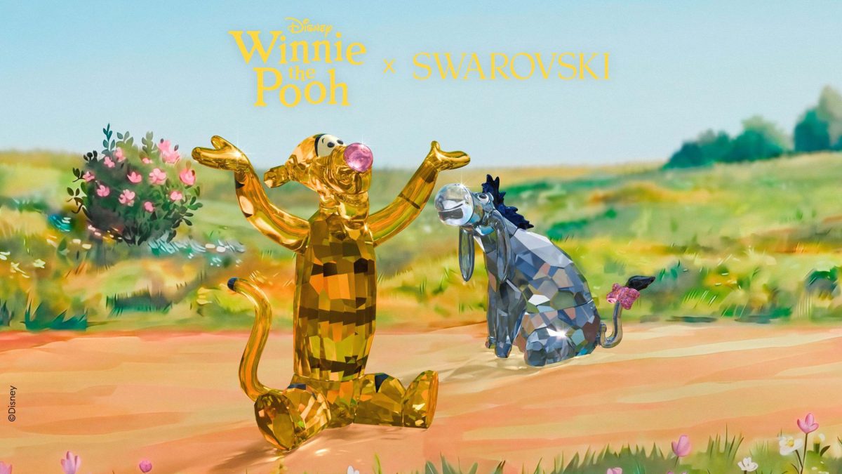 Disney and Swarovski Celebrate 100 Years of Winnie the Pooh A cartoon of winnie the pooh and piglet