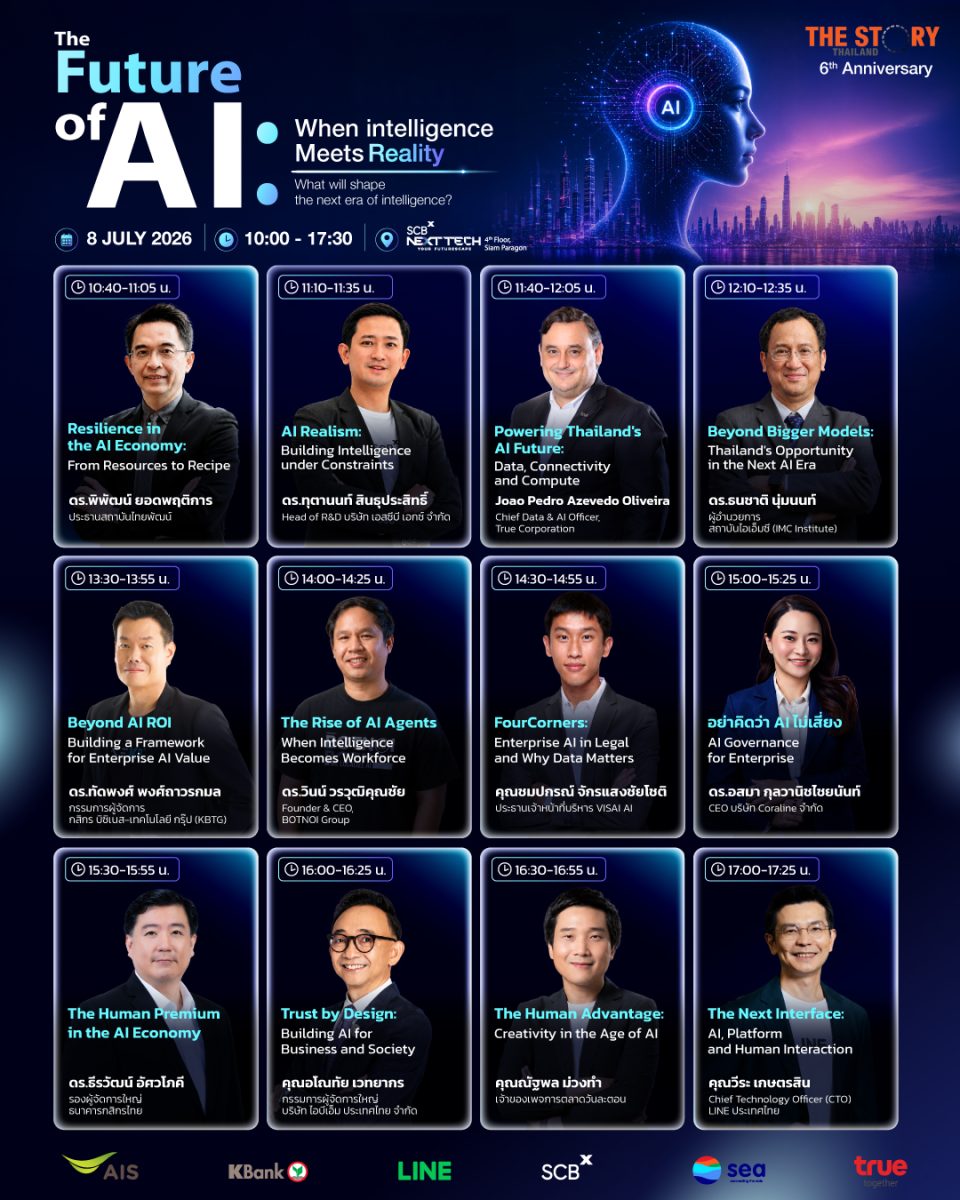 The Story Thailand Forum 2026 เปิดเวทีถก AI จากโครงสร้างพื้นฐานสู่อนาคตธุรกิจและสังคม