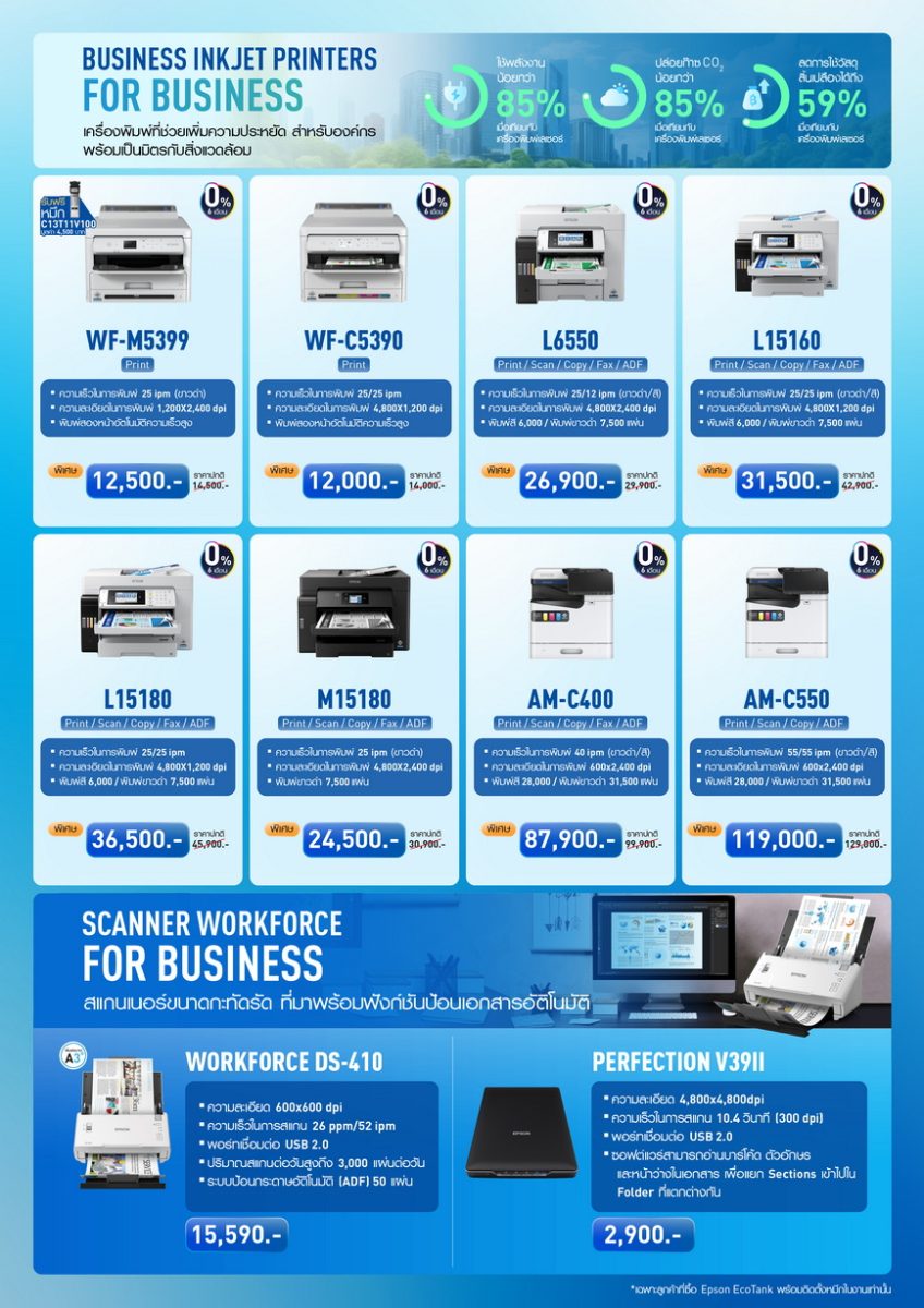 เอปสันชู EcoTank พร้อมรับประกัน 5 ปี ใน Commart UltraForce 2026