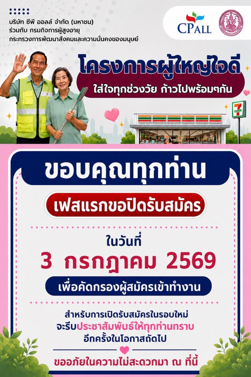โครงการ "ผู้ใหญ่ใจดี" ซึ่งเกิดจากความร่วม...