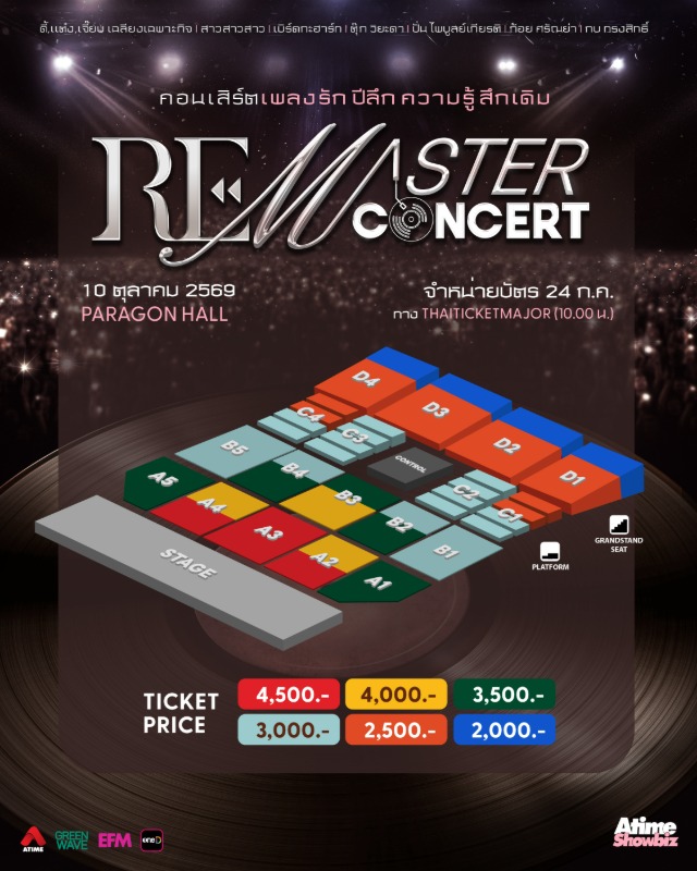 "RE-MASTER CONCERT" คอนเสิร์ตเพลงรัก ปีลึก กับ 7 ศิลปินที่คิดถึง