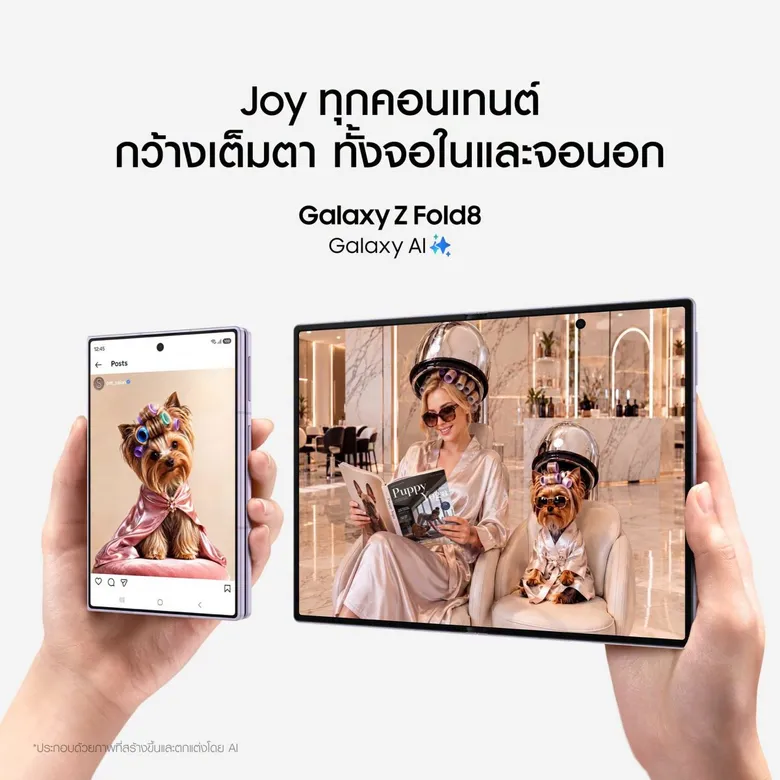ฉีกทุกกฎจอพับ! The all-new Galaxy Z Fold8 พับไซซ์ใหม่ เบาที่สุด ที่เคยมี กว้างเต็มตา Joy ทุกคอนเทนต์