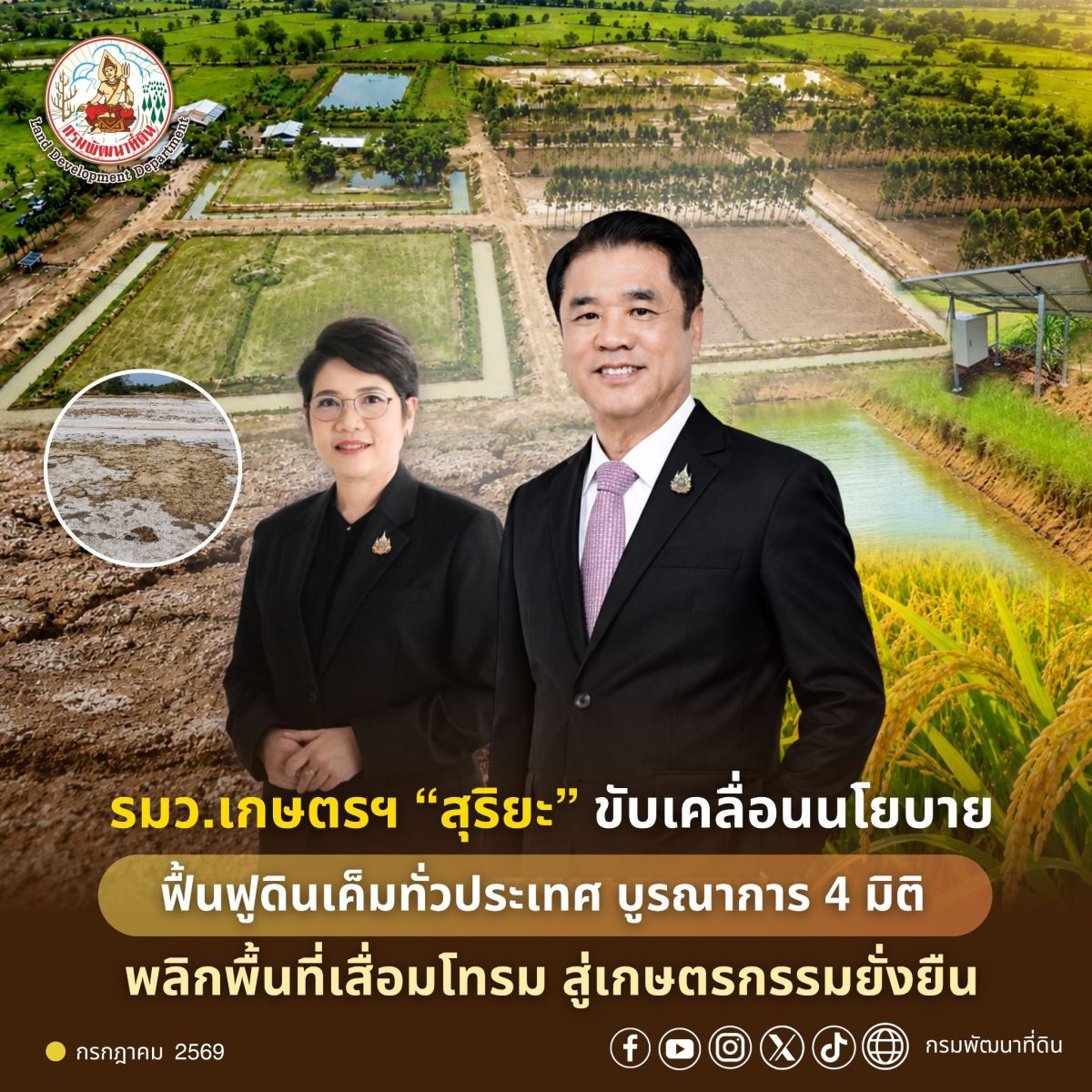 กระทรวงเกษตรและสหกรณ์ ภายใต้การนำของ นายสุริยะ จึงร...