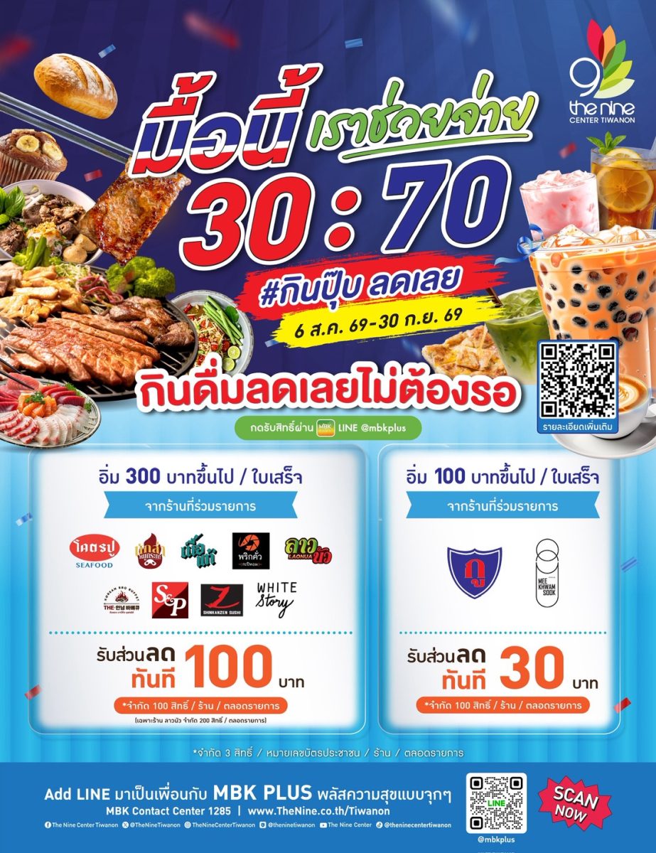 เดอะไนน์ เซ็นเตอร์ ติวานนท์ ศูนย์การค้าใน...