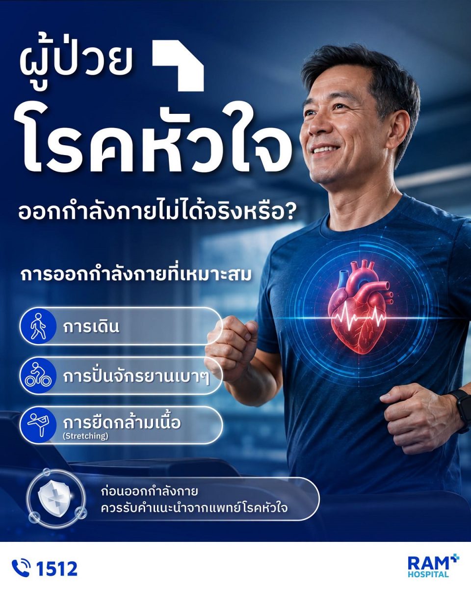 หลายคนเชื่อว่าผู้ป่วยโรคหัวใจควรหลีกเลี่ย...