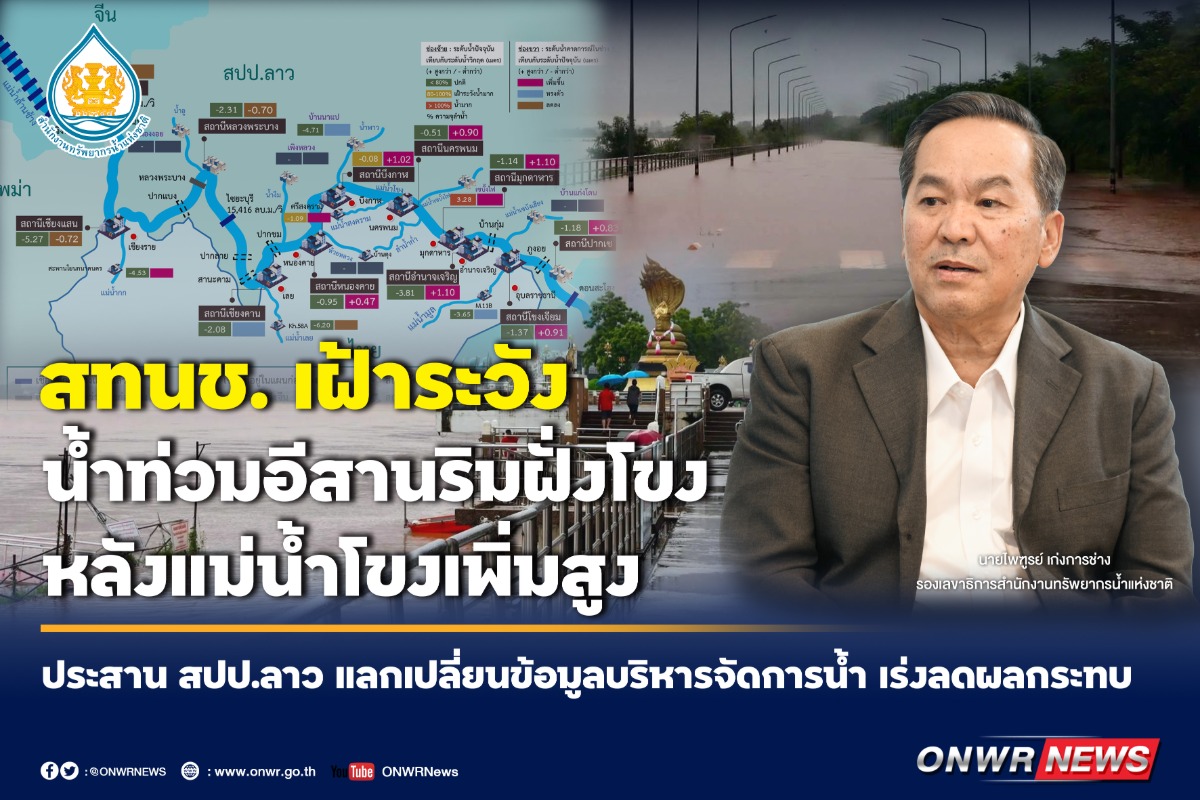 สทนช. บูรณาการหน่วยงานที่เกี่ยวข้อง ติดตา...